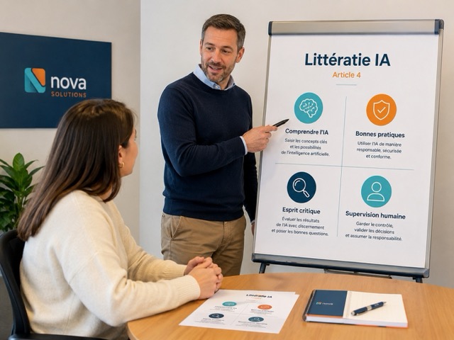 Littératie IA : sensibiliser ses équipes et répondre à l’obligation de l’article 4