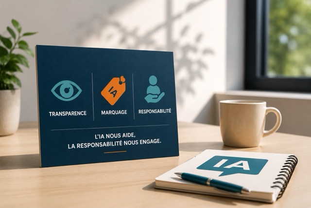 Marketing et contenus générés par IA : transparence, marquage et responsabilité